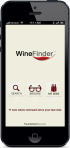 Screenshot of Thumbs Up WineFinder Application Launch Screen on IPhone.